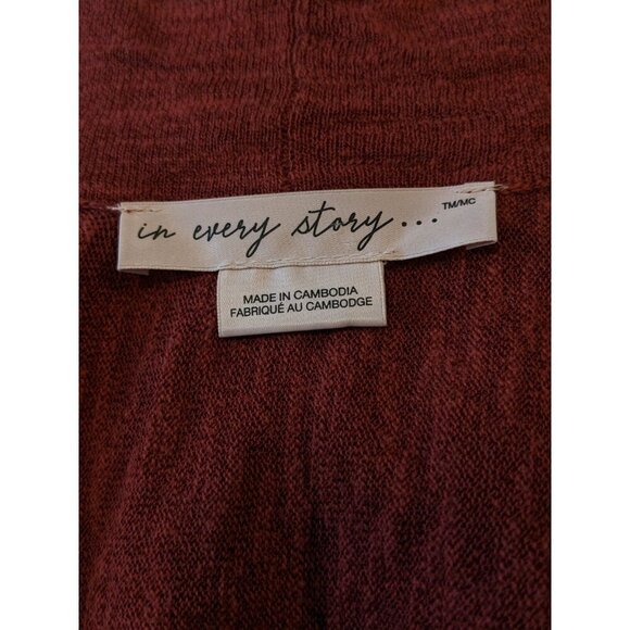 In Every Story Duster Cardigan Plus Size 2X Orange Open Short Sleeve Lightweight - Picture 6 of 7